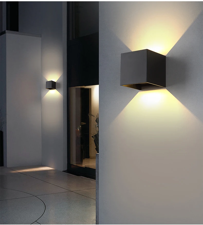 Modern Porch Wall Light Indoor Aluminum Sconce Interior Lighting Up and Down wall lights Outdoor Waterproof Garden led wall Lamp