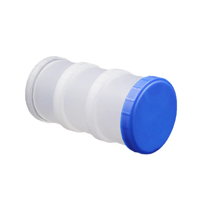 customized 3 pcs protein powder containers storage supplement Container for shaker bottle
