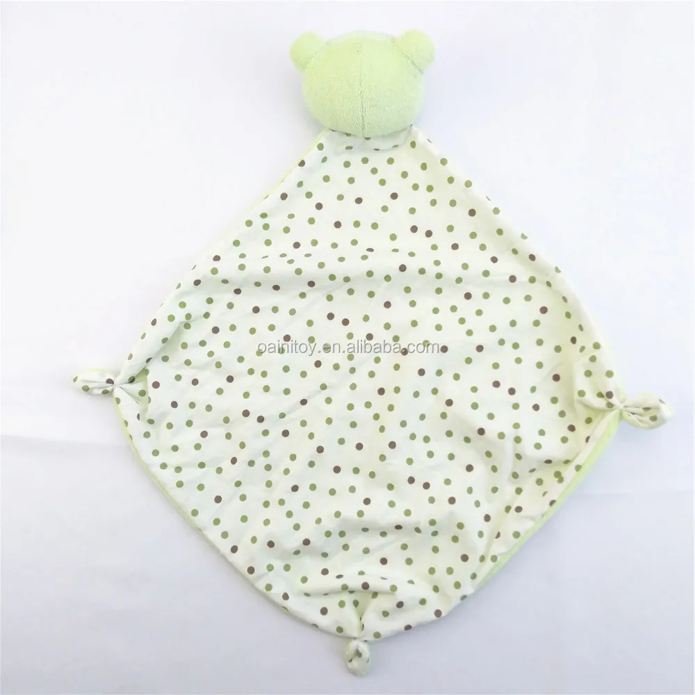 2021 OAINI  Factory ODM OEM Cheap Stuffed Animal Baby Comforter EN71 Plush Frog Toy  Skin-Friendly Soft Infant Doudou for Baby