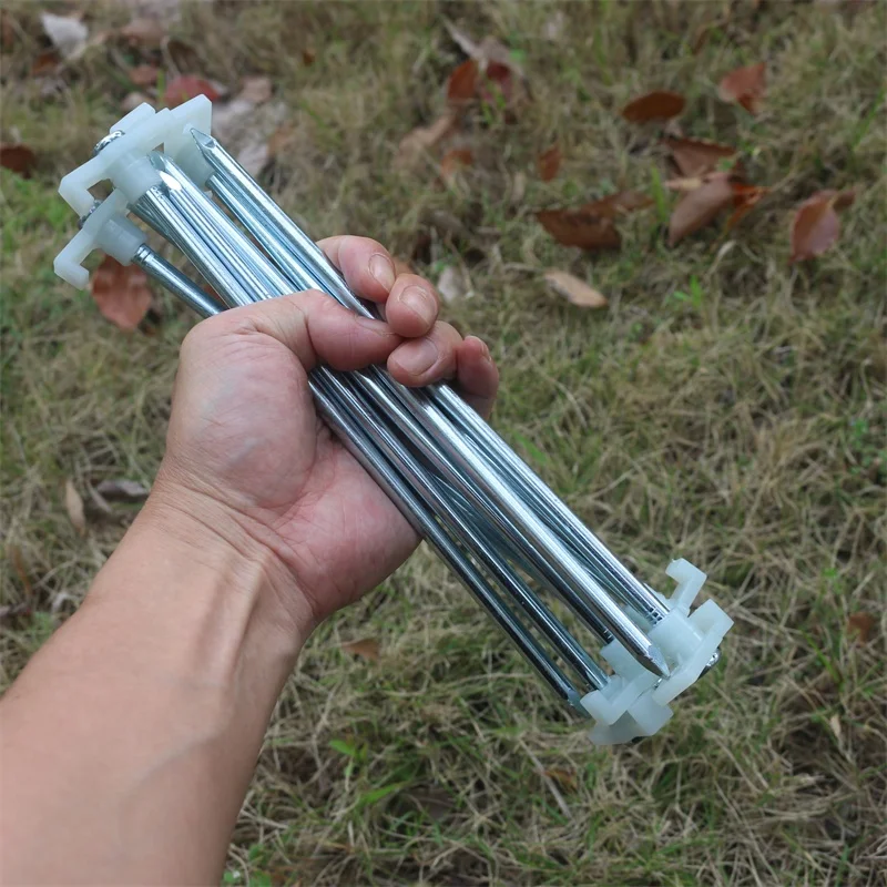 8pc/lot Outdoor Tent Fixed Camp Pegs Campsite Stakes high steel nail with luminous plastic head for camping tent