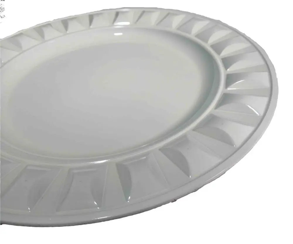 Высокое качество, оптовая продажа, дешевое свадебное украшение, простые синие пластиковые тарелки для зарядного устройства