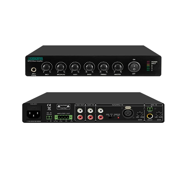 PA System Solution 35w 60w 70v 100v 4ohm 8ohm 16ohm Class D Sound 1U Digital Power Amplifier