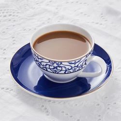 Royal Classical Decal Design Cermaic Turkish Coffee Cup Saucer Elegant Decal Bone China Tea Cup Sets