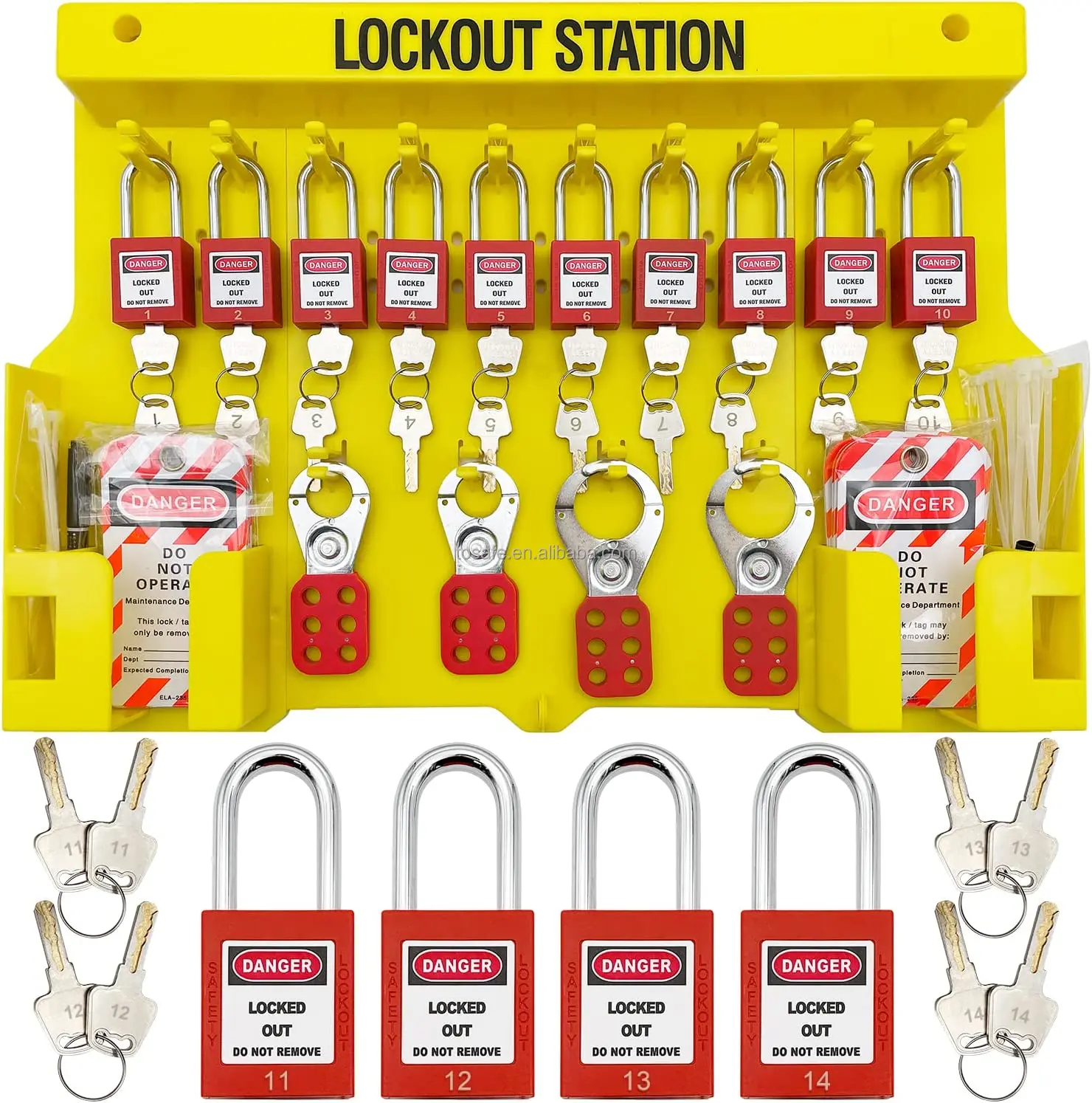 Stable and Reliable Different Types Stock and Low MOQ Padlocks Capacity Lockout Cabinet Station