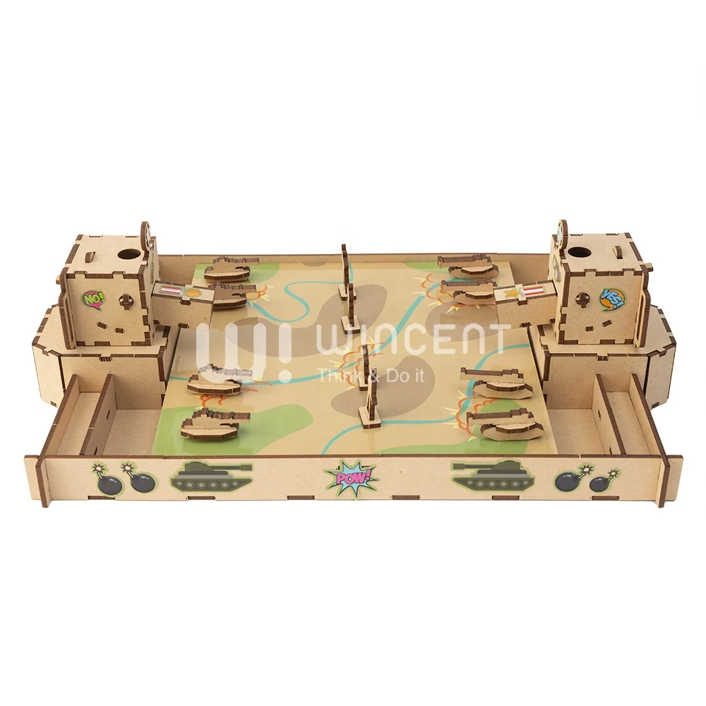 Factory Original Design Tank Battle Board Games Family Game Wooden Toy for Children