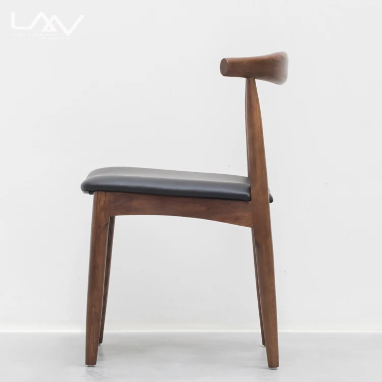 PU Leather Wooden Frame chaise Dining Restaurant Wooden Dining Chair and OX Horn Chair or Cow Horn Chair