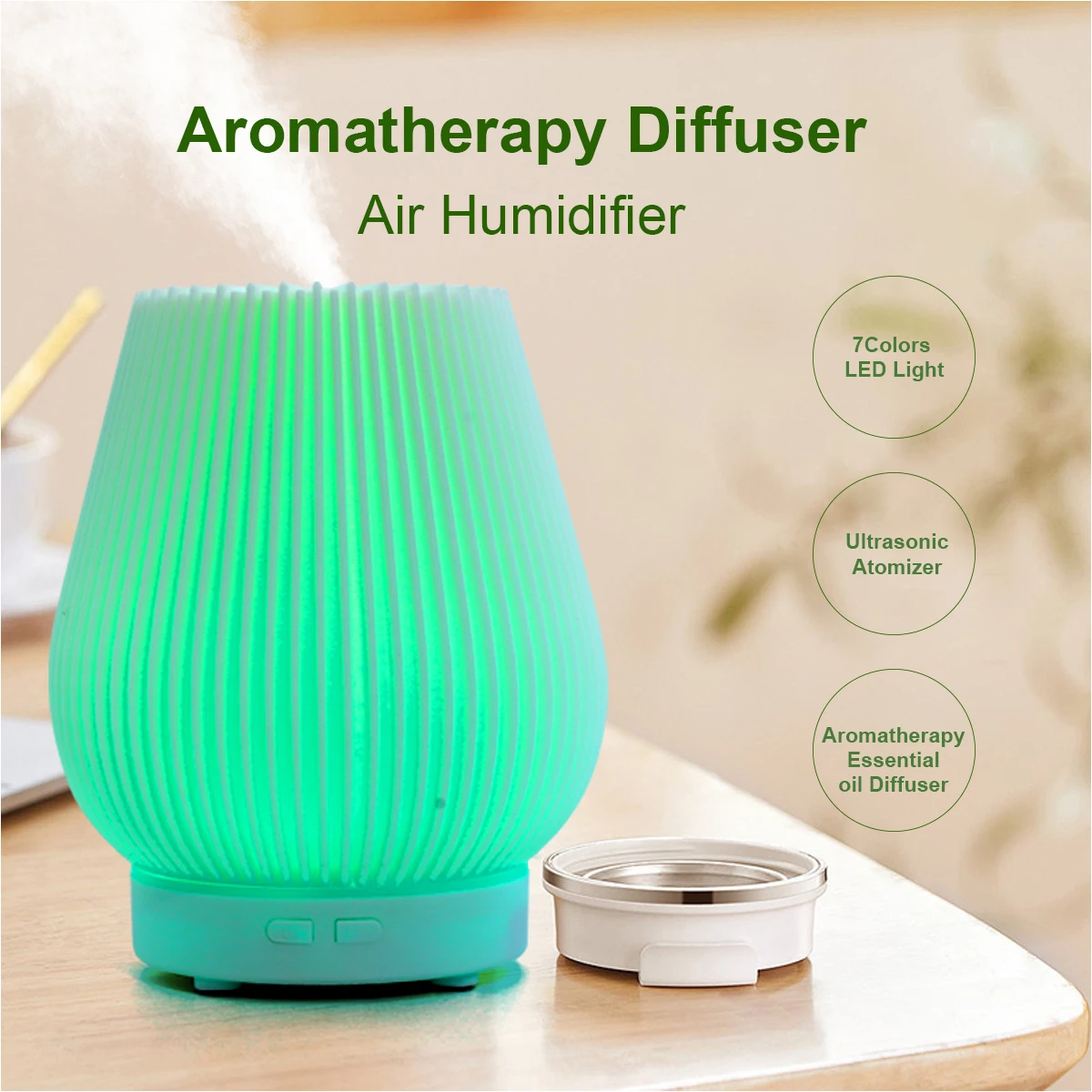 Luxury Table Lamp Ultrasonic Room Humidifiers Scent Machine Mist Maker Fragrance Essential Oils Humidificador Aroma Diffuser