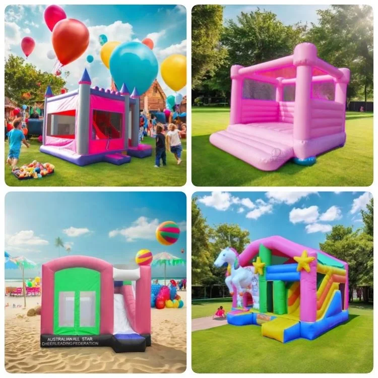 Funny unicorn inflatable Bouncer With Slide Bouncy House Combo Colorful Bouncing Castle Inflatable Kids Playground