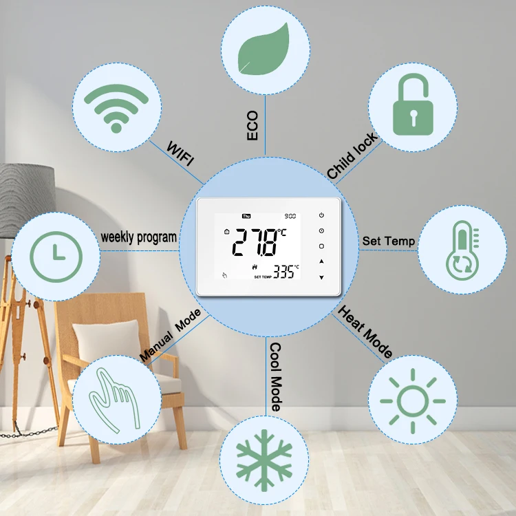 TOUPWELL/OEM temperature control system room electric temperature thermostat controller for floor heating