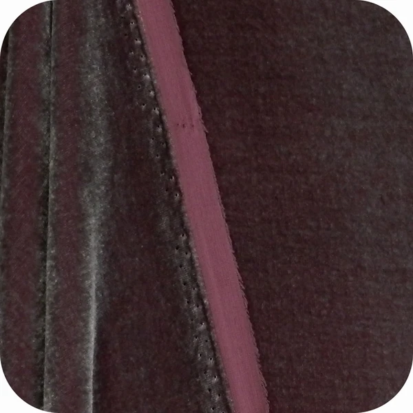 Silk rayon velvet, iridescent 2-tone colors in Gray/lilac Brown/purple Gray/yellow Turquoise/purple Gray/gold Fuchsia/black