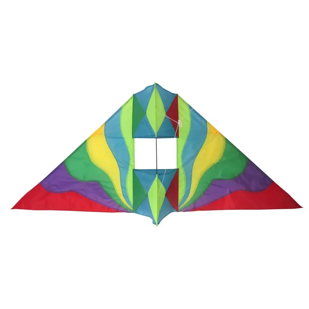 Rainbow color Custom LOGO promotion  printed  Single  thread 3D  Delta box kids  adult sport   kite