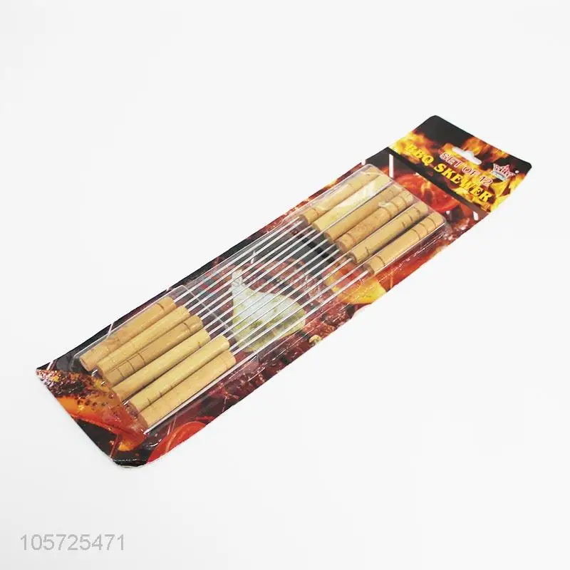 Stainless Steel BBQ Needle Barbeque Skewers Kitchen Utensils Outdoor Camping Picnic Needle Grill Skewers