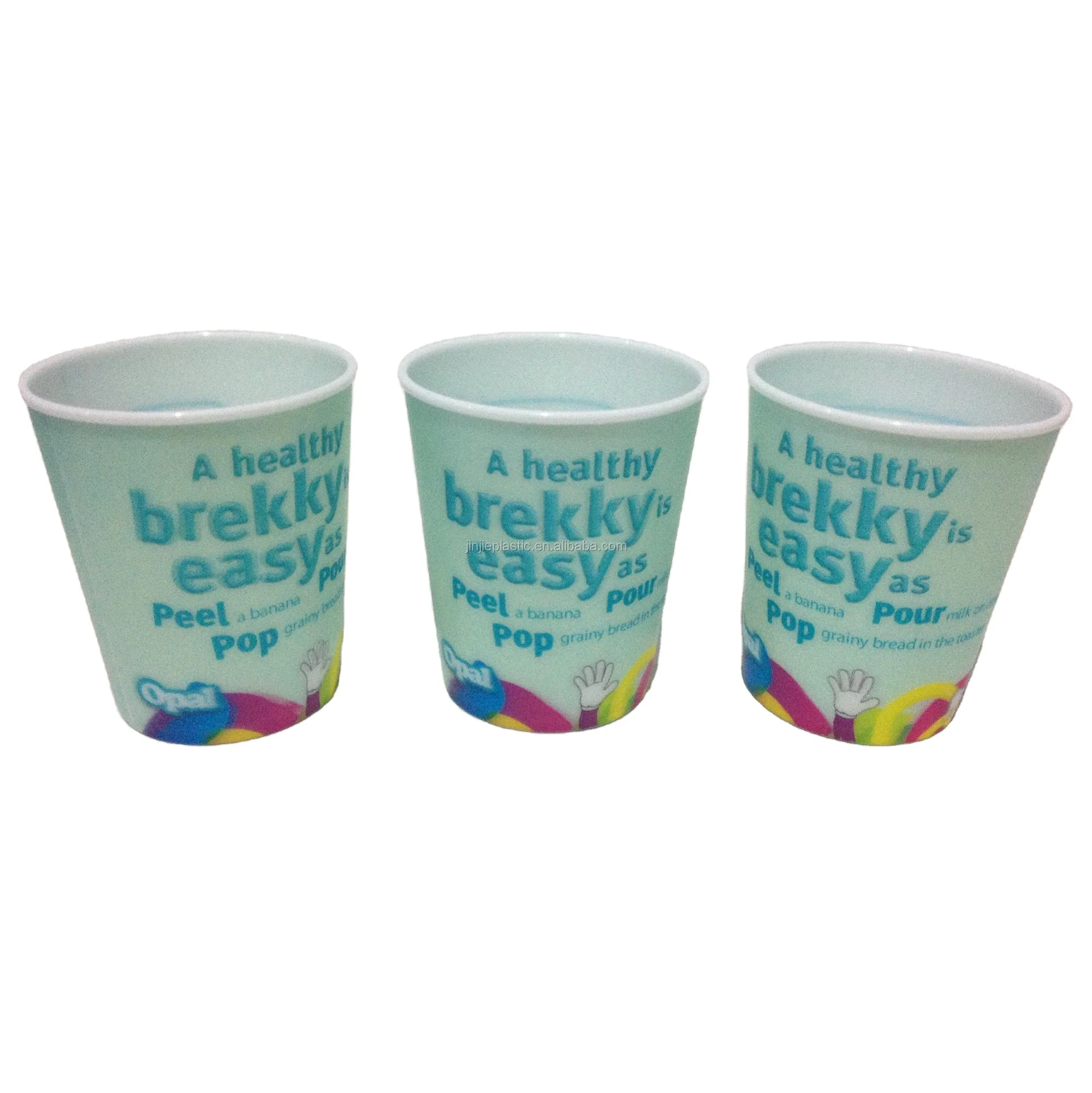 cute pp plastic straw cup, 3d printing cup for children yogurt plastic  cup