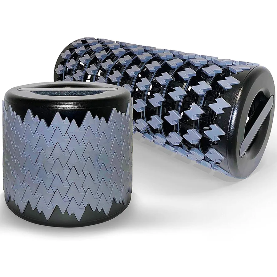 Extension-type Massage Travel & Exercise  Grid Mini Collapsible Yoga Foam Roller for Muscles Myofascial Release  & Relief Pain