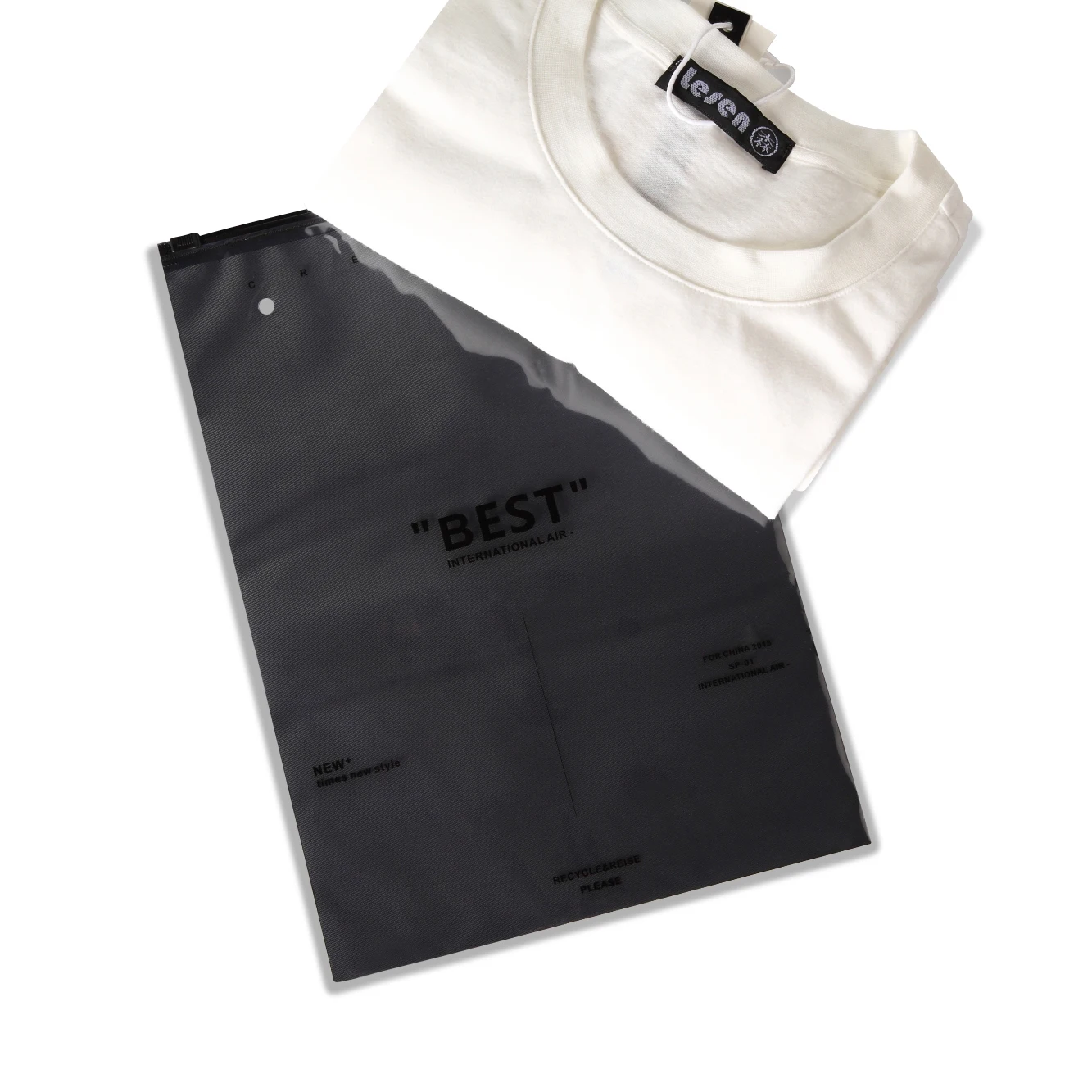 Подгонянное печатное нижнее белье с матовым замком на молнии упаковка для одежды полиэтиленовые пакеты с логотипом