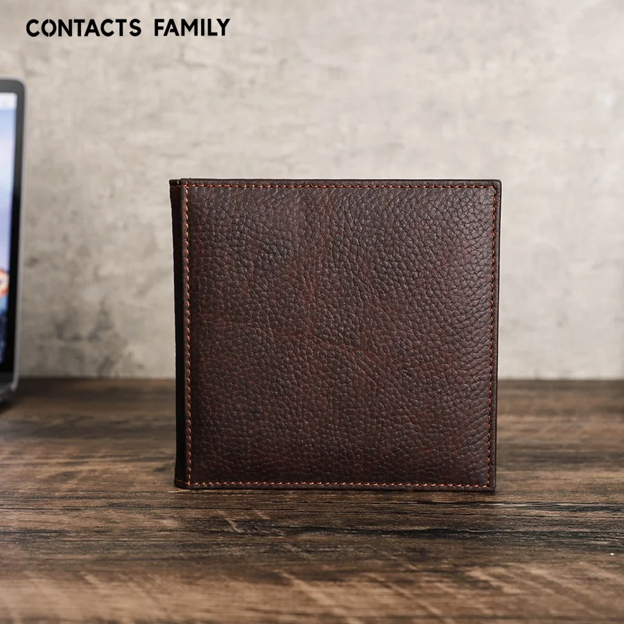 Vintage Genuine Leather Double Picture Frame Opening Folding Two Pictures Family Photo Tabletop Frame Stands Vertically