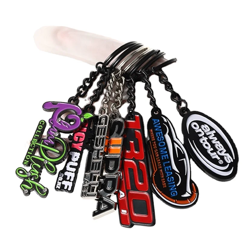 Factory Wholesale Custom Metal Key Chain 2d 3d Company Logo Letter Keychain Key Chains Keyring Custom Enamel Keychain
