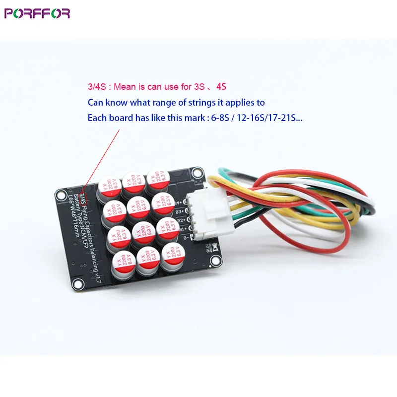 Porffor active эквалайзер балансировки 4s 5A батарея активный 16s 48v 20s лития lifepo4 LTO батареи