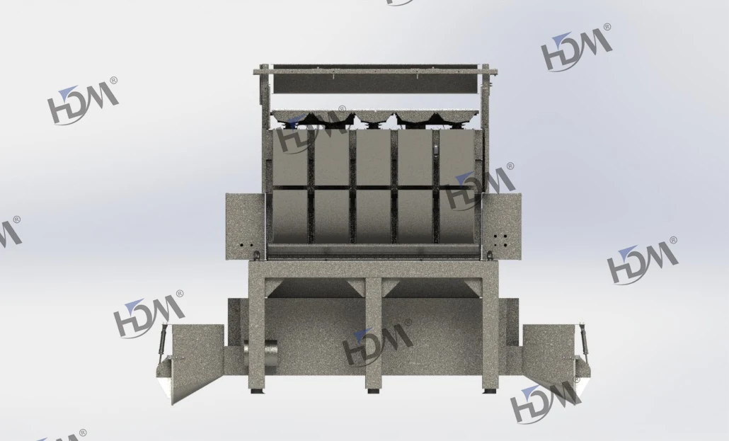 Heavy vegetable linear weighing machine for carrot, potato, orange mesh bag packing machine