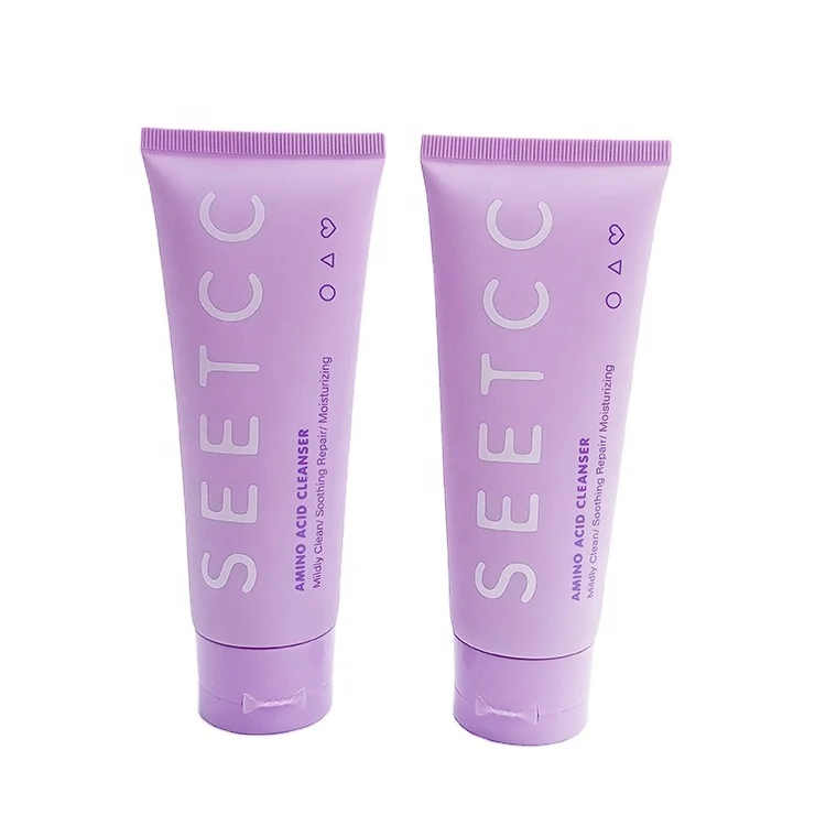 Custom 30ml -200ml  Sun Cream/Facial Cleanser Soft Container Tube For Skincare Squeeze Packaging Plastic PE Cosmetic Tube