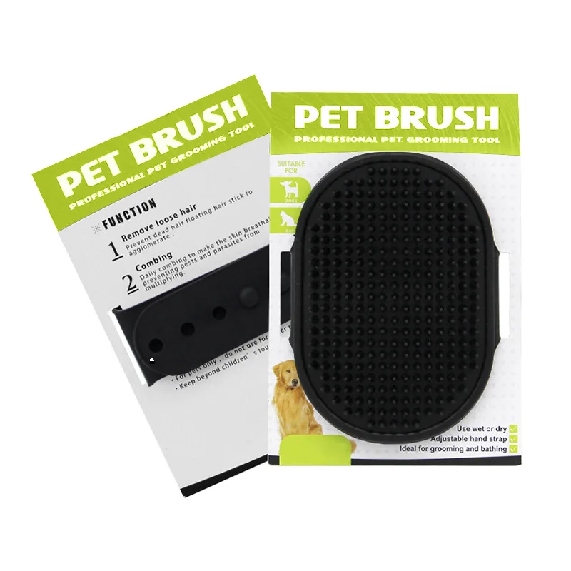 Wholesale  Pet Bath Quality Cleaning TPR Fiber Dog Pet Grooming Brush