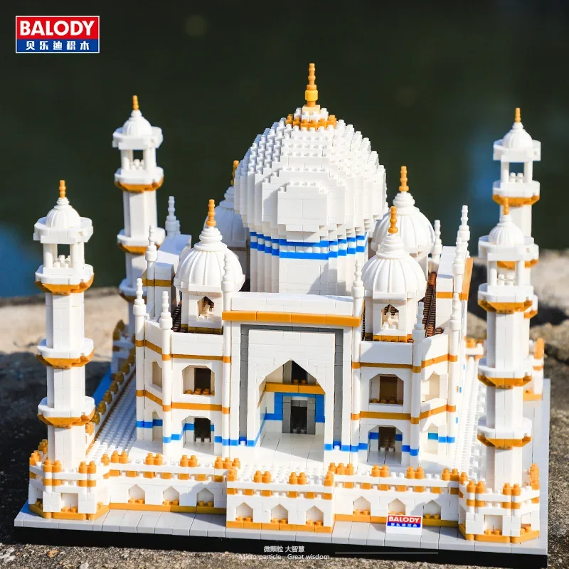 Balody Mini Blocks 4530pcs Architecture Building Bricks India Castle Taj Mahal Model Toys Juguetes Kid Gift Construction 16067