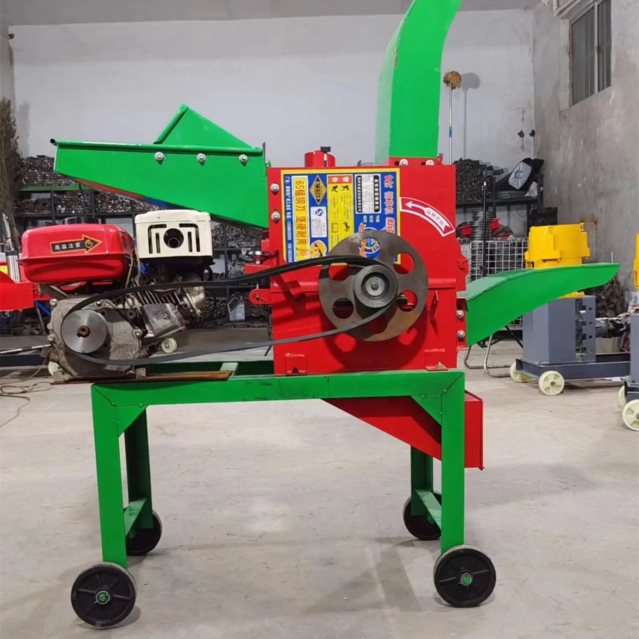 380 V 7.5 KW electric motor hay cutter corn grinder 5 6 blades stainless steel material grass shredder