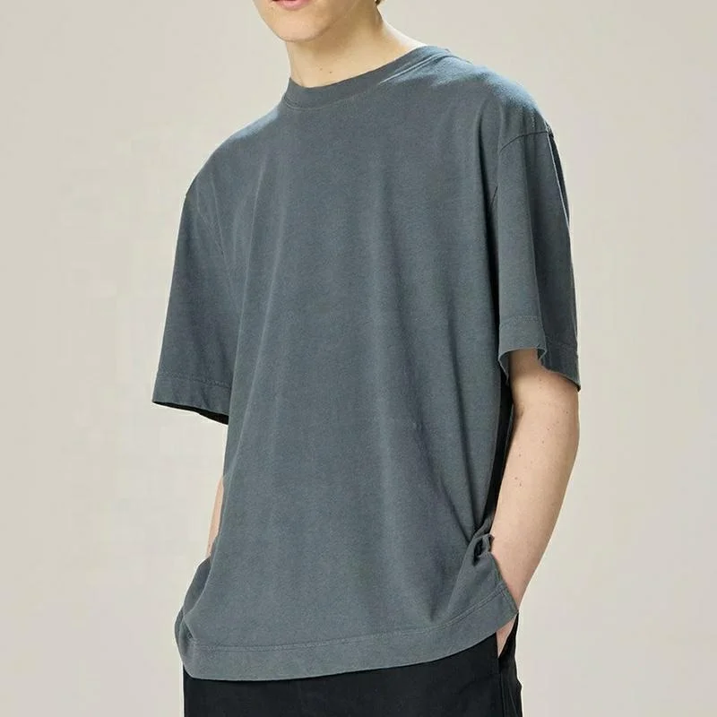 Mens Oversized Tshirt T Shirt Wholesale Custom Logo Eco Friendly Hemp 55% Hemp Round Neck Plain 45% Organic Cotton Jersey Blank
