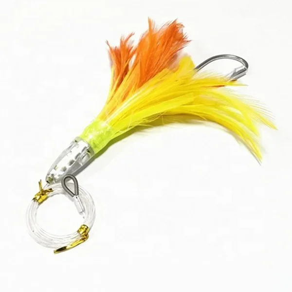 Gorgons 160mm 44g deep sea mackerel acrylic head squid octopus skirts trolling lures saltwater fishing tunan lures