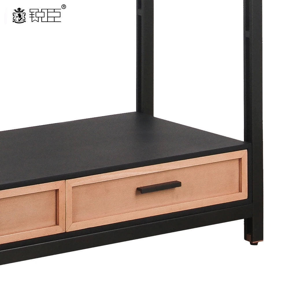 HK Series Garment Shop Shelving Display Shelving Clothes Wall Rack Shelf Stacking Racks Apparel Display Clothing Rack