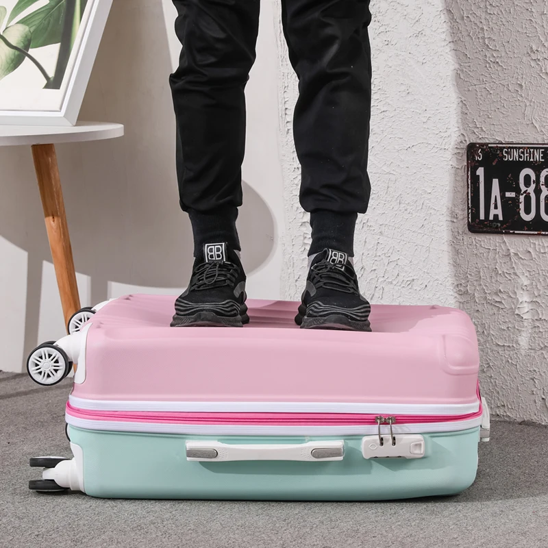 Cheap Abs Travel Suitcase for Girls Travelling Box Carry On Luggage 3 Piece Sets