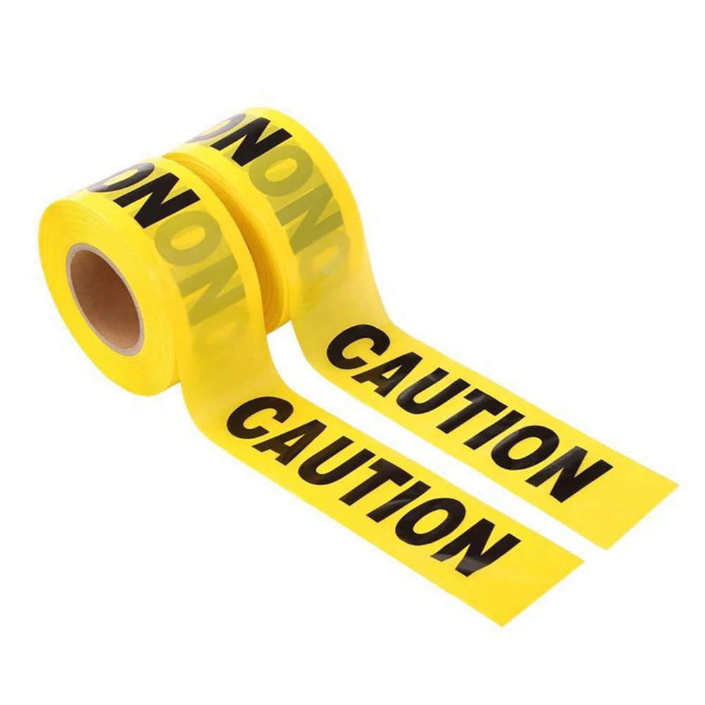 Yellow and Black Caution Barricade Tape PE Security and Protection Warning Tape for Safety and Security