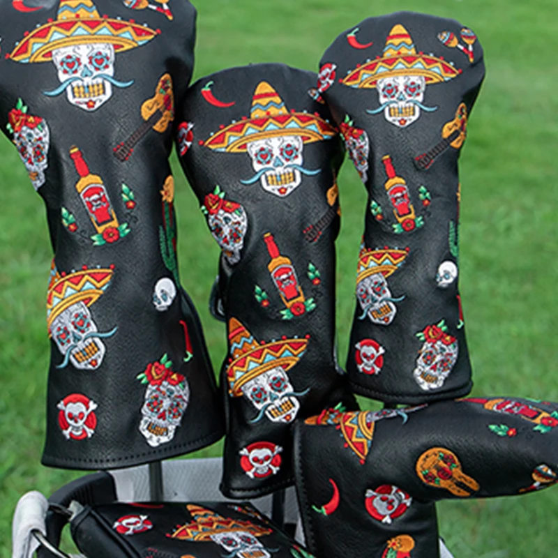 Luxurious Genuine Leather Golf Head Covers Set for Elegance on the Course