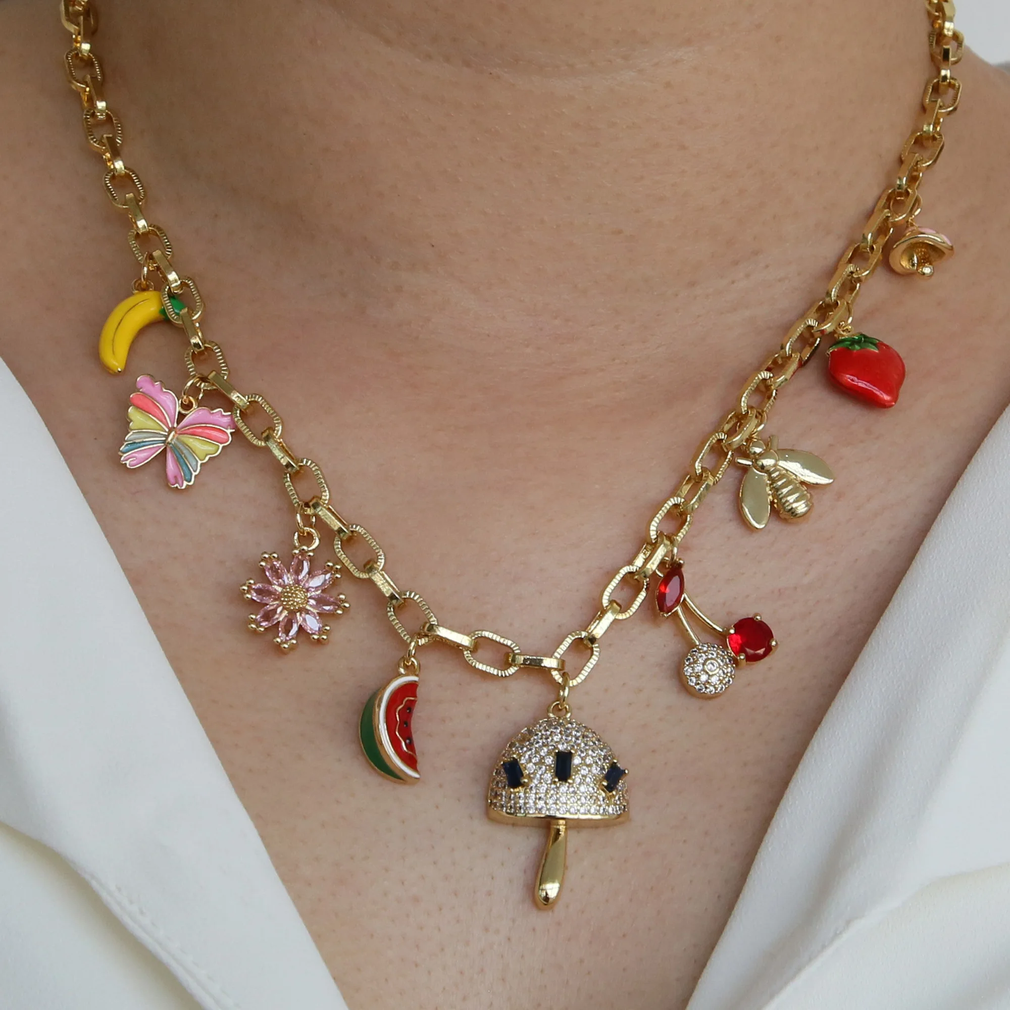 18k Gold Plated Brass Beach Series DIY Pendant Fishtail Turtle Pearl Starfish Dolphin Pendant DIY Jewelry Accessories