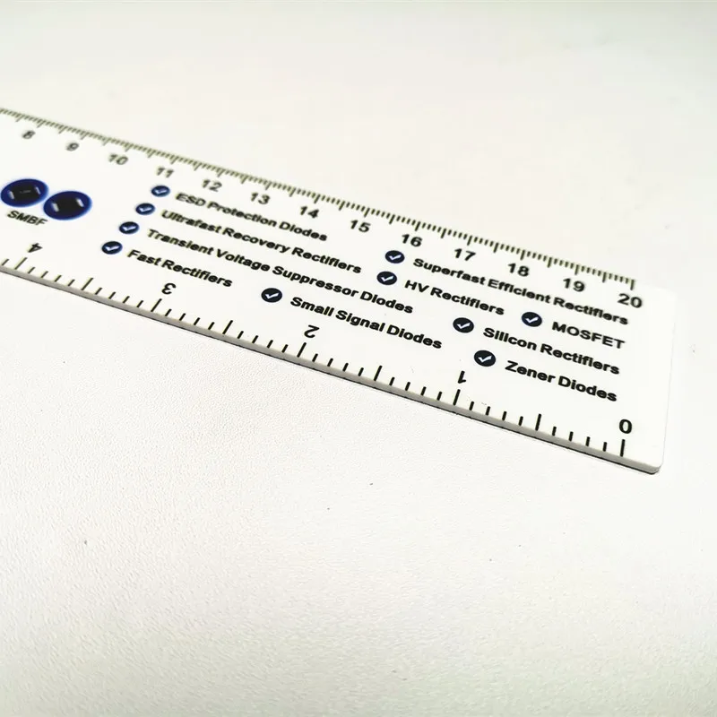 Фабричный магазин, белые акриловые пластиковые рекламные прямые линейки, школьные линейки