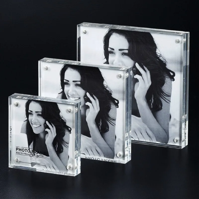 Customized Acrylic Wall Mount Photo Frames acrylic magnet by Silk Screen Printing or Laser Engraving Custom Available