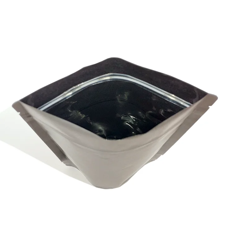 8oz stock black kraft paper stand up zipper pouch bag for coffee