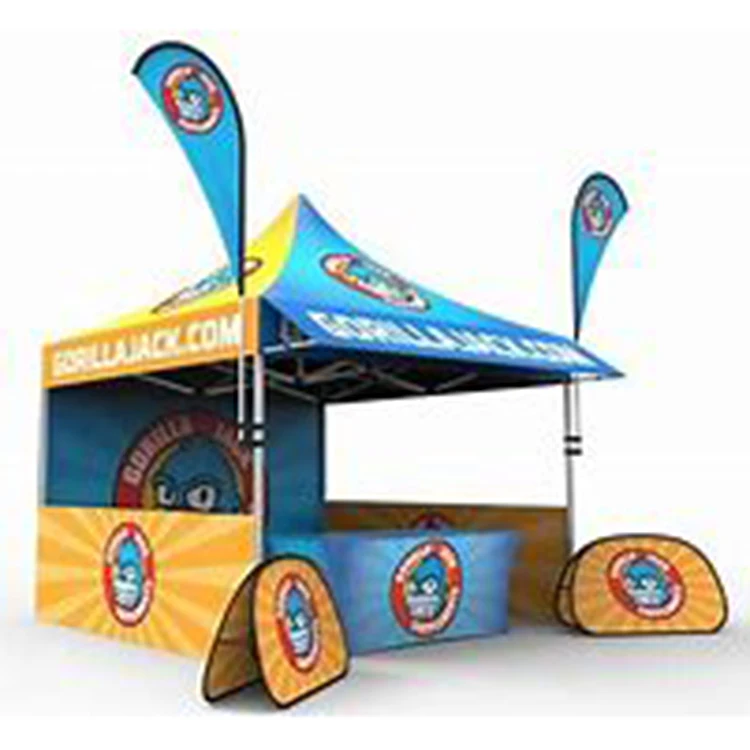 Коммерческий 3x3 алюминиевый каркас навес палатка водонепроницаемый ПВХ чехол складной особенность наружные торговые выставки рекламный логотип на заказ 5 м