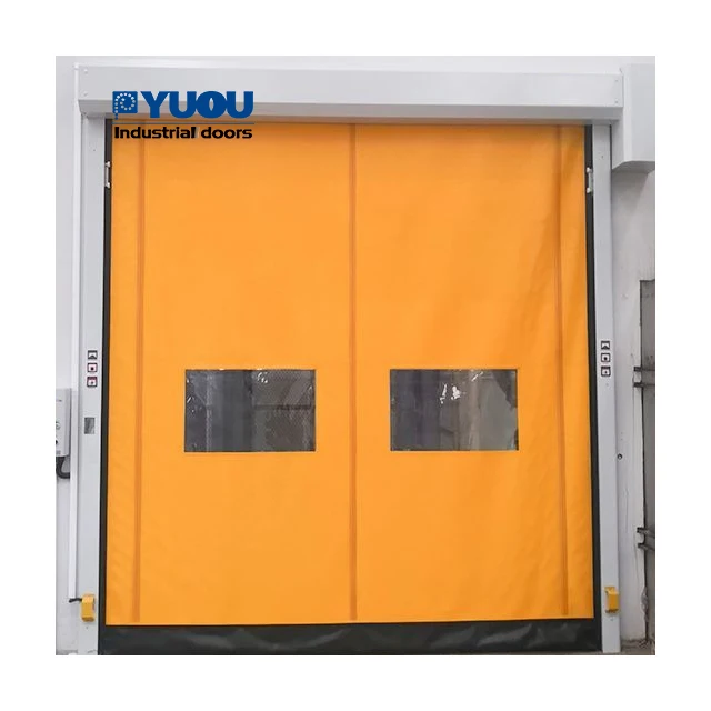 Zipper roll up warehouse door self repairing Automatic Cheap Well-Insulated Fast Rapid Action PVC Roller Shutter Door