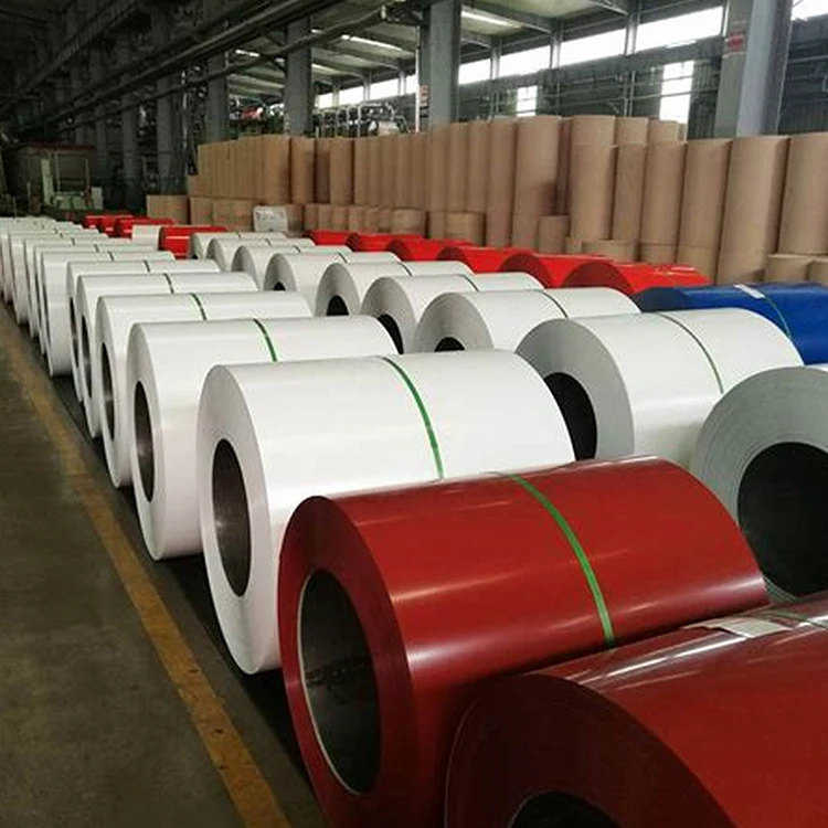 Hot sale PPGI PPGL metal sheet Color coated steel coil RAL 9003 RAL 9016 prepainted cold rolled steel Coils