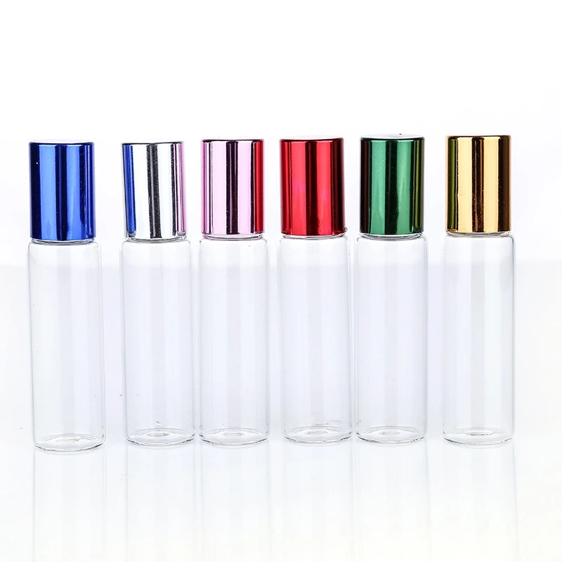 10 ml Nultiple Colors Glass Bottle Essential Oil Empty Perfume Roller Bottle