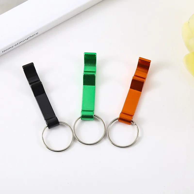 Metal Beer Bottle opener Mini colorful aluminum Keychain