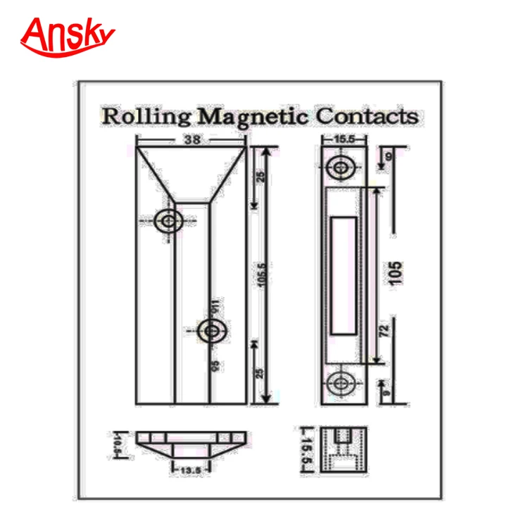 Roller Shutter Magnetic Door / Windows Gap Sensor For Alarm Security System