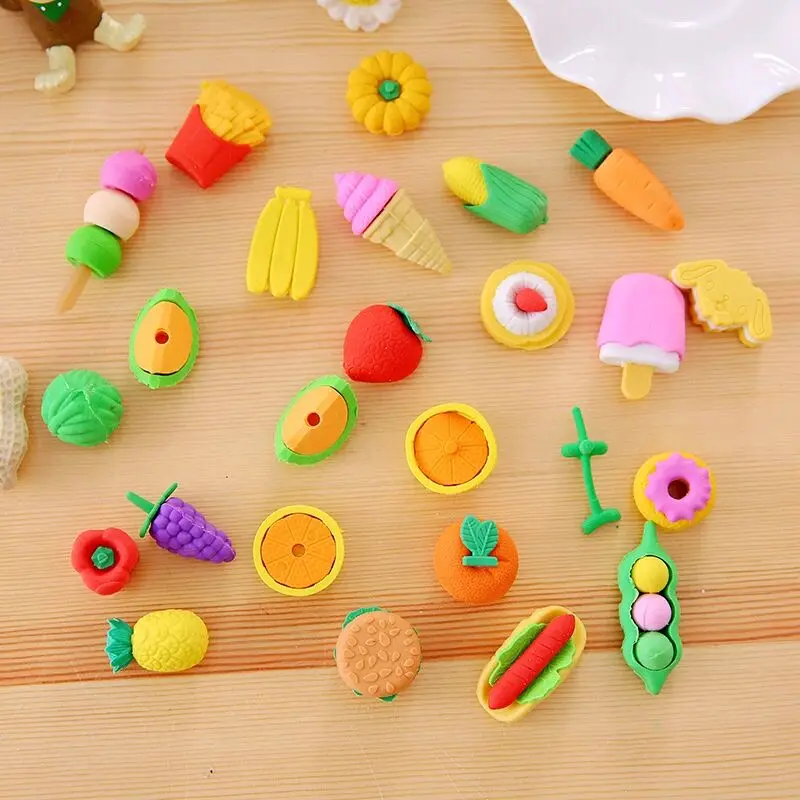 Pack of 32 Pencil Erasers Zoo Animal Erasers Puzzle Erasers for Party Favors, Games Prizes, Carnivals and School Supplies