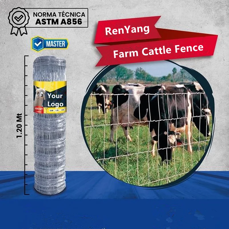 Galvanized Field Livestock Metal Wire Mesh used for Cattle Horse Deer Sheep Fence Low Maintenance Woven Technique Roll