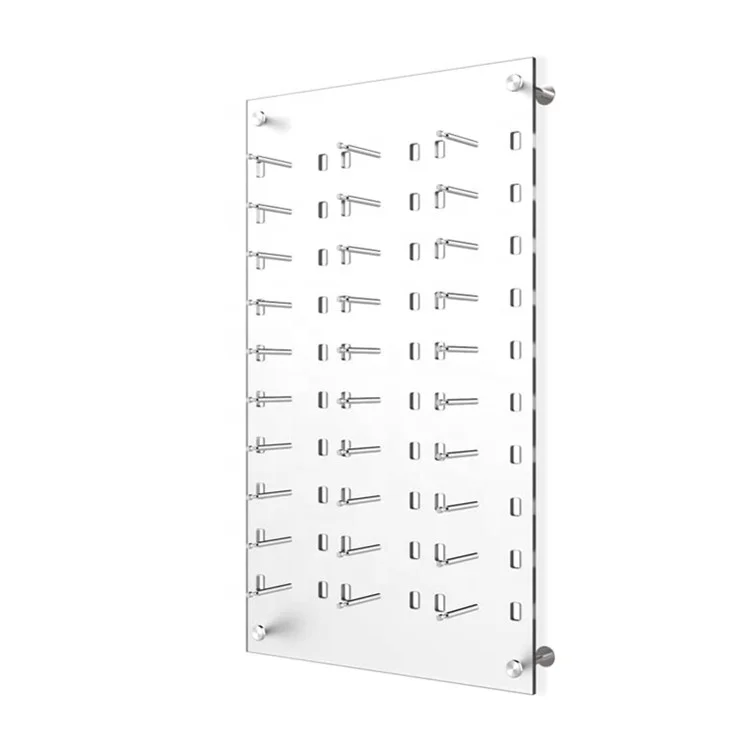 New Clear Acrylic Optical Display Wall Acrylic Eyewear Sunglass Display Lucite Eyewear Display Stand for 30 Eyewear Frames