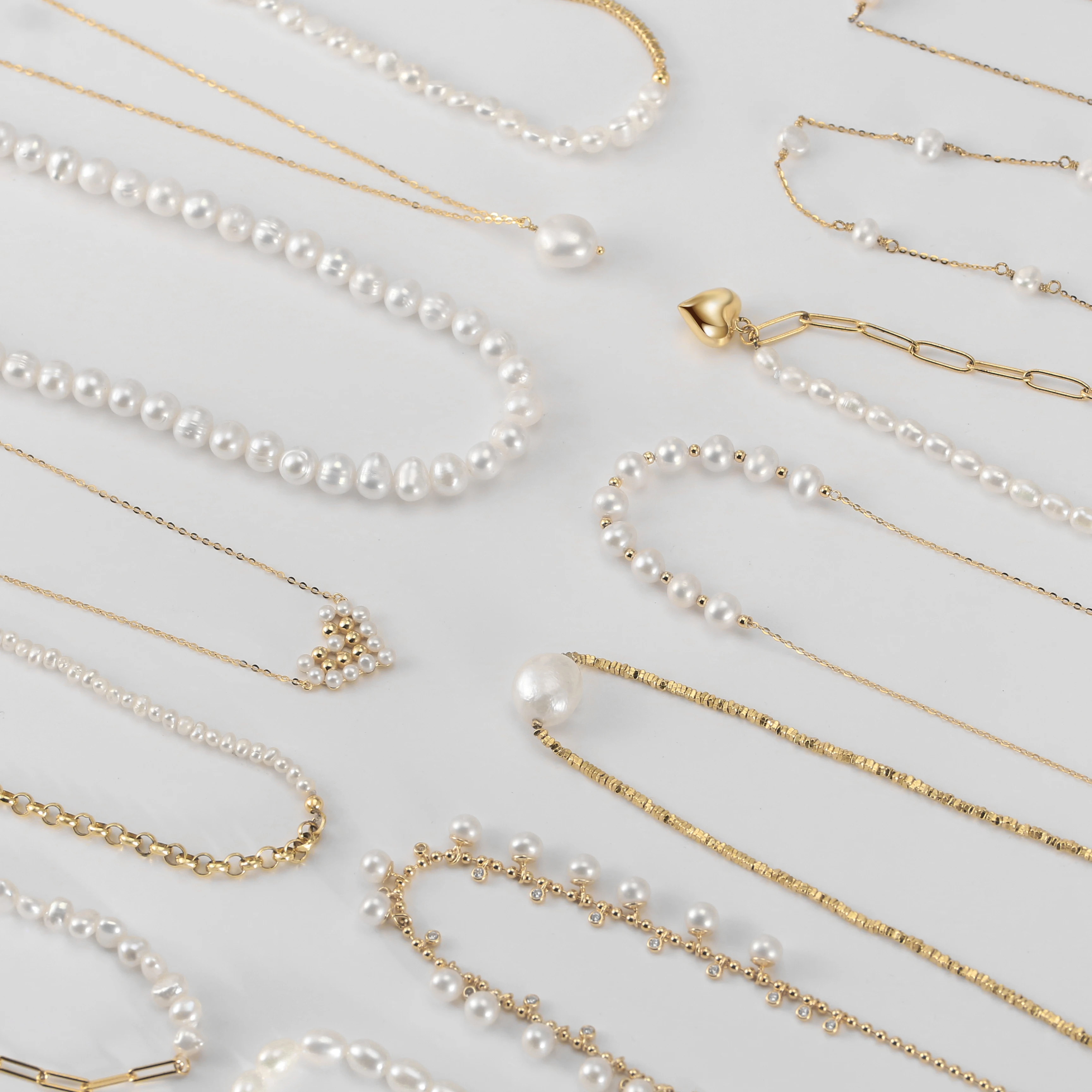 GP 14K позолоченный жемчуг ювелирные изделия 925 стерлингового серебра барокко натуральный пресноводный серьги ожерелье оптом