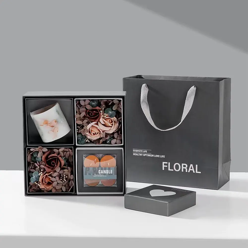 2023 New Design Custom Scented, Private Label Aroma Therapy Diffuser Candle Set Gift Box Set Home Decoration