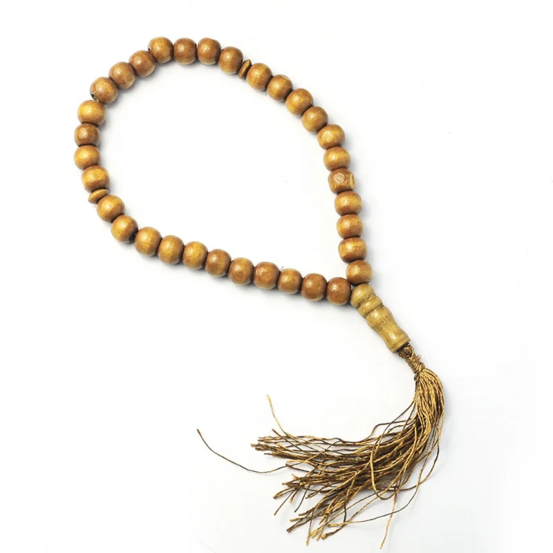 Wholesale 33 Tesbihar Muslim Rosary Beads Bracelet Wooden Rosaries Religious Catholic Player Beaded Bracelets For Women Men