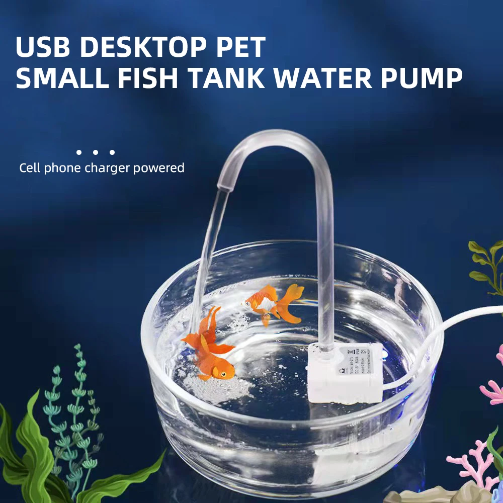 Freesea USB Water Pump 2W 3W Flowing Carfts Hydroponic brushless Micro Submersible Water Pump DC 3.5-9V 200L/H